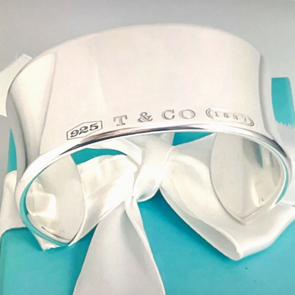 2001 Tiffany & Co .925 Sterling Silver Wide Cuff Bracelet
